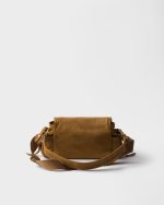 Prada Explore medium suede shoulder bag with flap - Image 6